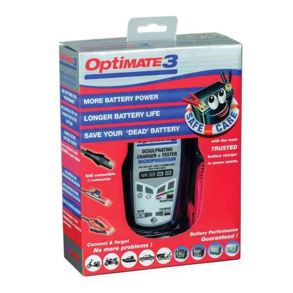 OptiMate 3 Battery Charger / Maintainer - JK Moto