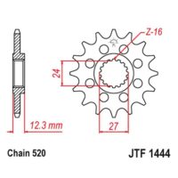 JT Front Sprocket JTF1444.15, 15 tooth pitch 520 Racing ( JTF1444.15 )