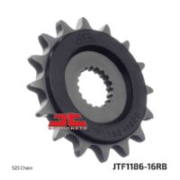 JT Front Sprocket JTF1186.16RB, 16 tooth pitch 525 Rubber Damper inner diameter 25/22.5 ( JTF1186.16RB )