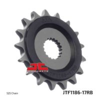 JT Front Sprocket JTF1186.17RB, 17 tooth pitch 525 Rubber Damper inner diameter 25/22.5 ( JTF1186.17RB )