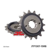 JT Front Sprocket  JTF1307.15RB, 15 tooth , pitch 520 Rubber Damper ( JTF1307.15RB )