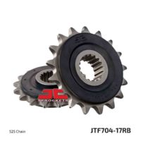 JT Front Sprocket  JTF704.17RB, 17 tooth , pitch 525 Rubber Damper ( JTF704.17RB )