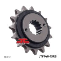 JT Front Sprocket JTF740.15RB, 15 tooth pitch 525 Rubber Damper inner diameter 22/25 ( JTF740.15RB )