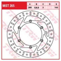 Brake Disc Rigid TRW MST265 ( MST265 )