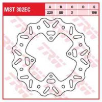 Brake Disc TRW MST302EC