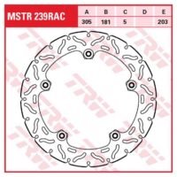 Brake Disc Rigid TRW vernietet MSTR239RAC