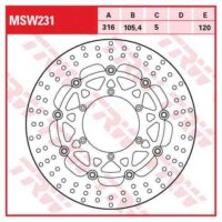 Brake Disc Floating TRW MSW231 ( MSW231 )