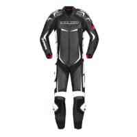 Spidi Track Wind Pro CE Leather Suit-Black/White