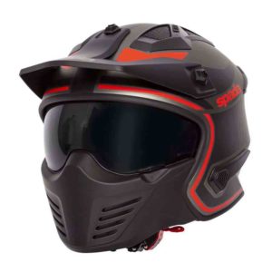 Spada Helmet Storm Titan Black/Red Flip Up Helmet