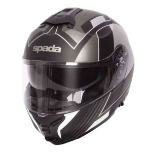 Flip Up Motorcycle helmet, Spada Helmet Orion Whip Matt Black/Silver