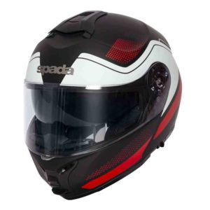 Flip motorcycle helmet Spada Helmet Orion Pixel Matt Black/Red/White