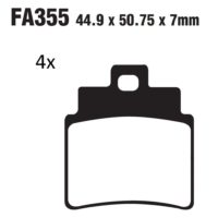 BRAKE PADS SINTERED R EBC FA355/4R ( FA355/4R )