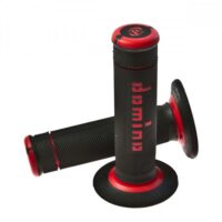 DOMINO OFF ROAD GRIP BLACK/RED DIA 22MM LENGTH 118MM CLOSED END  A19041C4240A7-0 ( A19041C4240A7-0 )