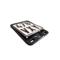 NUMBER PLATE BRACKET CLICK BLACK 135X110 EXCL ADVERTISMENTS